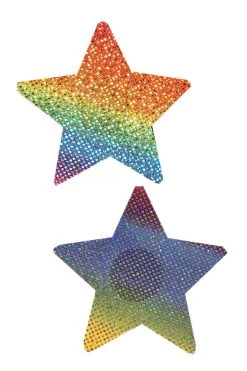 OY Brands Rainbow Sparkle Stars Nipple Pasties Dancewear