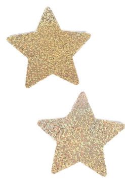 OY Brands Gold Sparkle Star Nipple Pasties