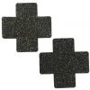 OY Brands Glitter Black Cross Nipple Pasties Dancewear