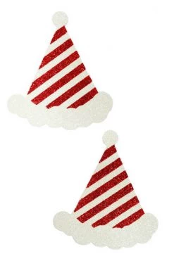 OY Brands Glitter Christmas Hat Nipple Pasties