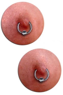 Pastease Accessories Photo-Realistic Pierced Nipple Pasties