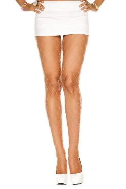 Dreamgirl Rays Of Sunshine Orange Diamond Net Spandex Pantyhose Glow In The Dark & Neon