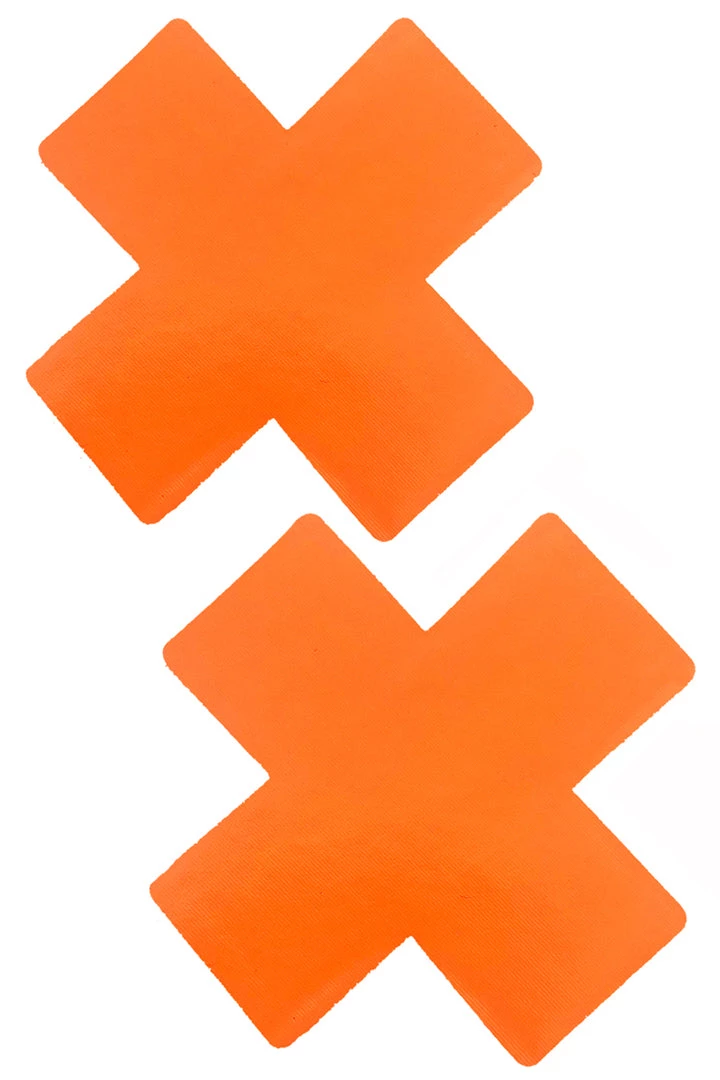 NevaNude Neon Orange Blacklight XX Nipple Pasties Glow In The Dark & Neon 4 NevaNude Neon Orange Blacklight XX Nipple Pasties Glow In The Dark & Neon