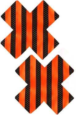 NevaNude Neon Orange X Factor XX Nipple Pasties Glow In The Dark & Neon