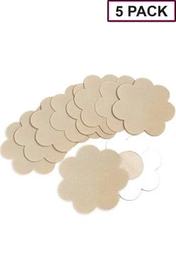 OY Brands 5 Pack - Beige Petal Nipple Pasties