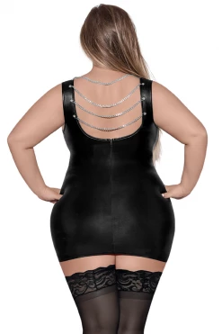 Magic Silk Aurora Faux Leather Lingerie Chain Dress BDSM Lingerie 11 Magic Silk Aurora Faux Leather Lingerie Chain Dress BDSM Lingerie