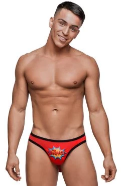 Magic Silk Red Novelty Super Hero Thong Male Thongs