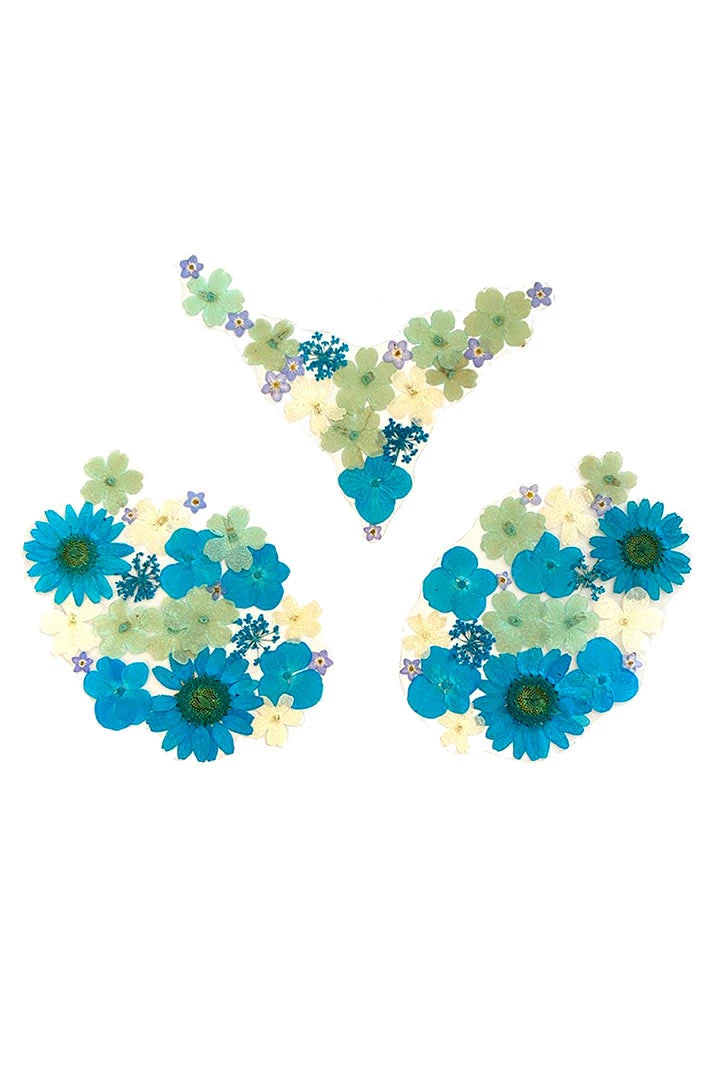 NevaNude Lingerie Spring Fling Blue Real Dried Pressed Flower Nipztix 3 NevaNude Lingerie Spring Fling Blue Real Dried Pressed Flower Nipztix