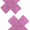 NevaNude Iridescent Pink Glitter XX Nipple Pasties 2 NevaNude Iridescent Pink Glitter XX Nipple Pasties