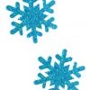 NevaNude Turquoise Glitter Snowflake Christmas Nipple Pasties