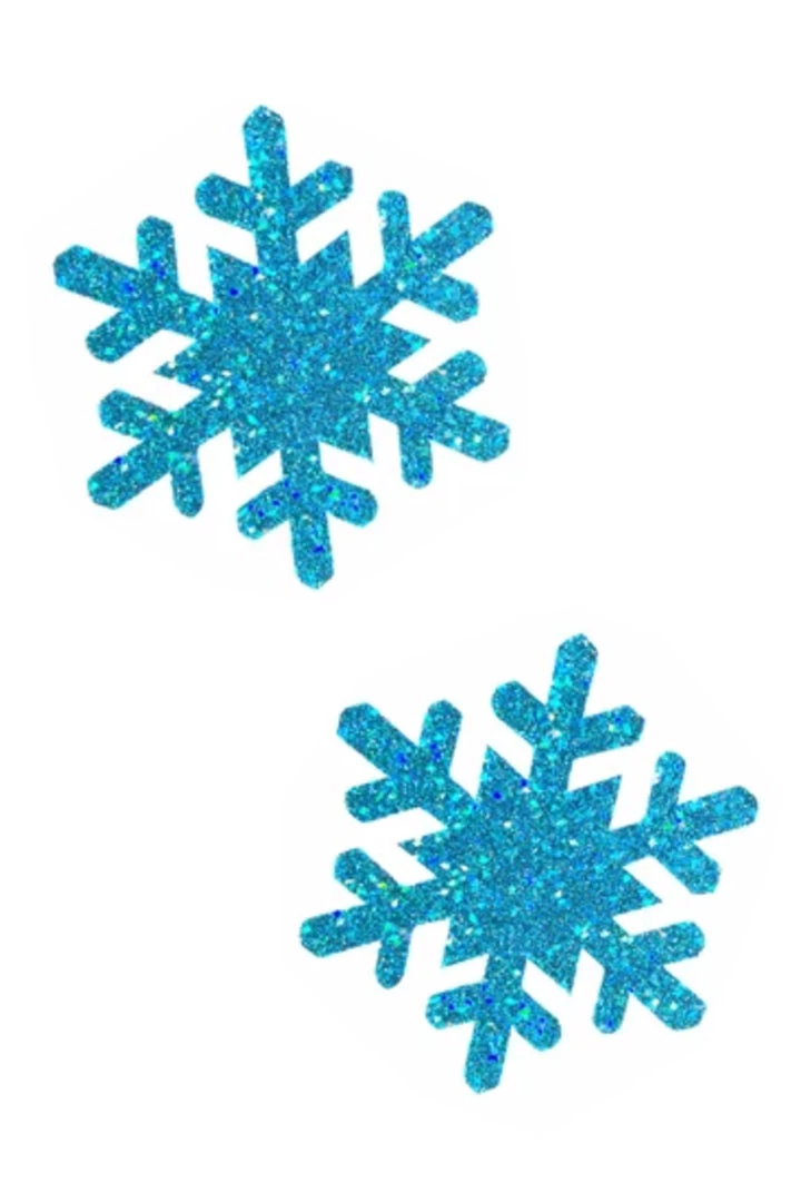 NevaNude Turquoise Glitter Snowflake Christmas Nipple Pasties 3 NevaNude Turquoise Glitter Snowflake Christmas Nipple Pasties