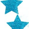 NevaNude Turquoise Glitter Holographic Flakes Star Nipple Pasties