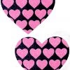 NevaNude Lingerie Black & Pink Neon UV Glitter Heart Nipple Pasties 2 NevaNude Lingerie Black & Pink Neon UV Glitter Heart Nipple Pasties