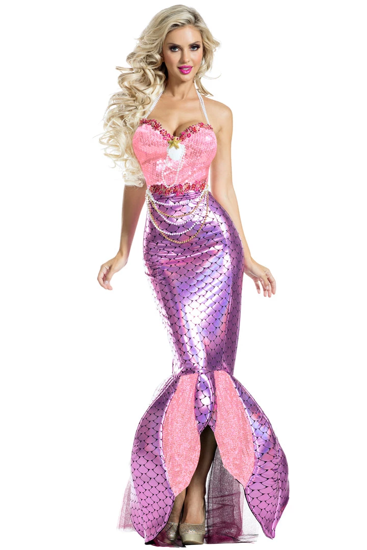 Party King Deluxe Blushing Pink Mermaid Costume 3 Party King Deluxe Blushing Pink Mermaid Costume