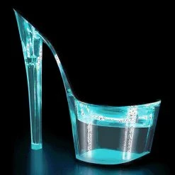 Pleaser 7" Heel Clear/Black Ankle Boot*