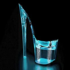 Pleaser Shoes 7" Heel Clear/Black Ankle Booties*