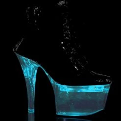 Pleaser 8" Heel Clear/Black Ankle Booties* Shoes 7 Pleaser 8