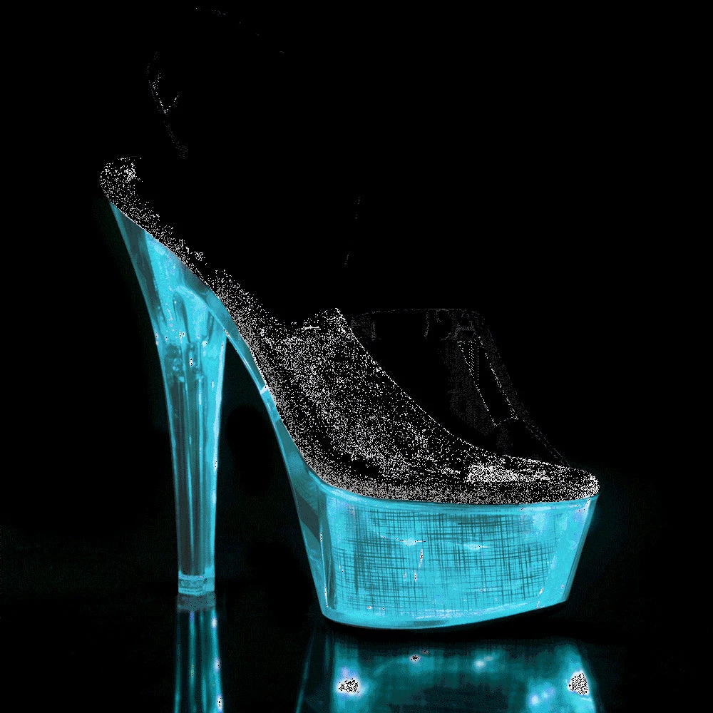 Pleaser Shoes Clear/Silver 6" LED Illuminated Heels* 4 Pleaser Shoes Clear/Silver 6" LED Illuminated Heels*