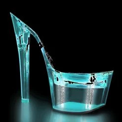 Pleaser Shoes Clear 7" LED Illuminated Heels*