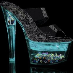 Pleaser Shoes 7" Clear LED Illuminated Platform Pumps*