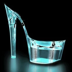 Pleaser Clear/Black 7" LED Illuminated High Heels* 7 Pleaser Clear/Black 7