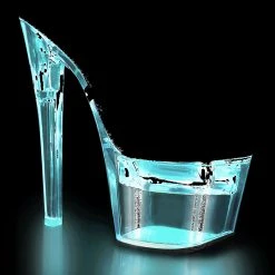 Pleaser 7" Heel Clear LED Illuminated Platform Shoes*
