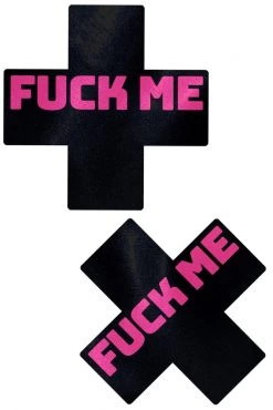 Pastease Pink Fuck Me Cross Nipple Pasties Accessories