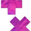 Pastease Accessories Pink Holographic XX Nipple Pasties
