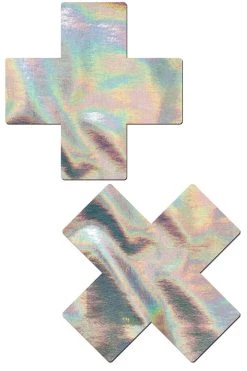 Pastease Silver Holographic XX Nipple Pasties