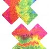 NevaNude Rainbow Clothing Rainbow Sparkle Double X Nipple Pasties 1 NevaNude Rainbow Clothing Rainbow Sparkle Double X Nipple Pasties