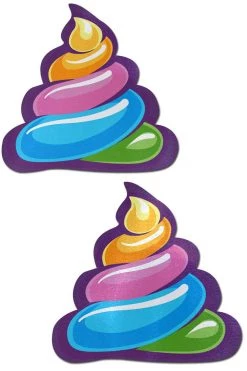 Pastease Unicorn Poo Rainbow Shit Emoji Nipple Pasties