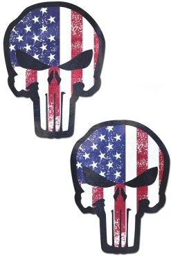 Pastease Punisher Patriotic Stars & Stripes Nipple Pasties