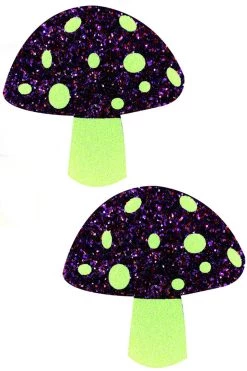NevaNude Purple UV Shroom Nipple Pasties