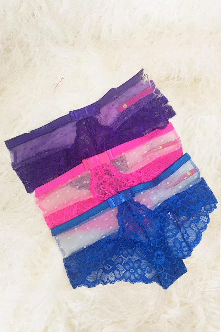 Seven Til Midnight Lingerie Purple Dotted Mesh & Lace Cheeky Panty 6 Seven Til Midnight Lingerie Purple Dotted Mesh & Lace Cheeky Panty