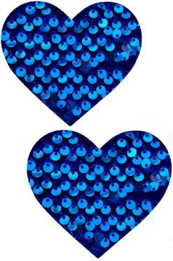 NevaNude Accessories Royal Blue Velvet Crush Sequin Nipple Pasties
