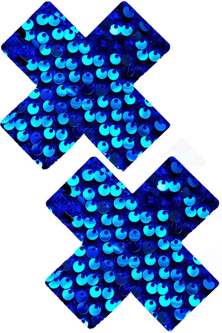 NevaNude Accessories Royal Blue Velvet XX Crush Sequin Nipple Pasties 3 NevaNude Accessories Royal Blue Velvet XX Crush Sequin Nipple Pasties