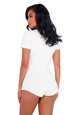 Roma Costume Cozy Fuzzy Lounge Romper Lingerie