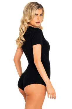 Roma Costume Cozy Fuzzy Lounge Romper Lingerie