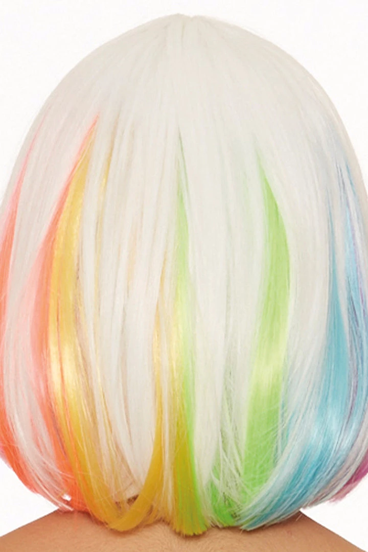 Dreamgirl Streaks Of Sherbet Peek-a-Boo Shoulder Length Wig Rainbow Clothing 5 Dreamgirl Streaks Of Sherbet Peek-a-Boo Shoulder Length Wig Rainbow Clothing