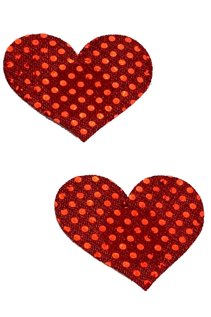 GE Apparel Accessories Big Red Heart Sequin Nipple Pasties 3 GE Apparel Accessories Big Red Heart Sequin Nipple Pasties