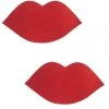 GE Apparel Red Lips Nipple Pasties