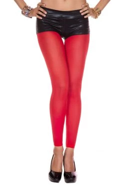 Music Legs Restless In Rouge Opaque Capri Tight Pantyhose Hosiery