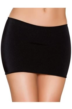 Roma Basic & Sexy Black Lycra Mini Skirt