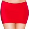 Roma Lingerie Basic & Sexy Red Lycra Mini Skirt 1 Roma Lingerie Basic & Sexy Red Lycra Mini Skirt