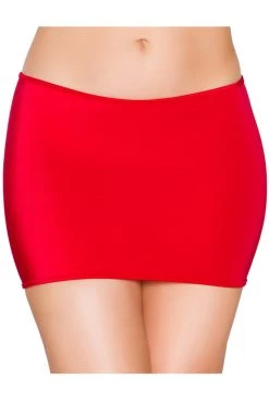 Roma Lingerie Basic & Sexy Red Lycra Mini Skirt
