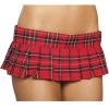 Roma 6" Pleated Plaid Skirt - Red School Girl Outfits