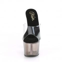 Pleaser Shoes 7" Heel, Clear/Smoke Tinted Platform Slide*