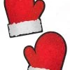 Pastease Santa Mittens Christmas Nipple Pasties