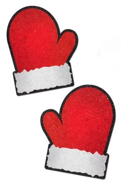 Pastease Santa Mittens Christmas Nipple Pasties