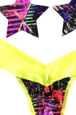 NevaNude Sporty California Love Nipple Pasties & Thong Panty Lingerie